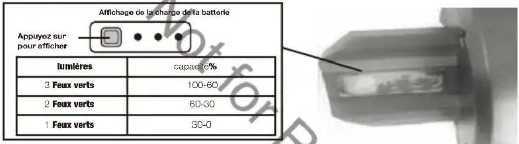MURRAY IQ18WM37 - Vérification de la capacité de la batterie: - 1