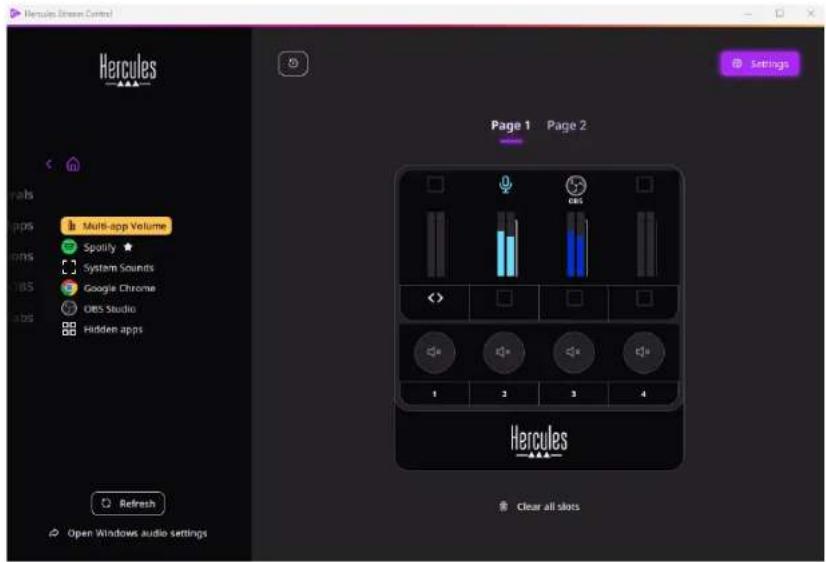 HERCULES STREAM 100 - Specific functions: - 1