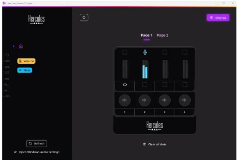HERCULES STREAM 100 - W menu Peripherals (Urządzenia peryferyjne) - 1