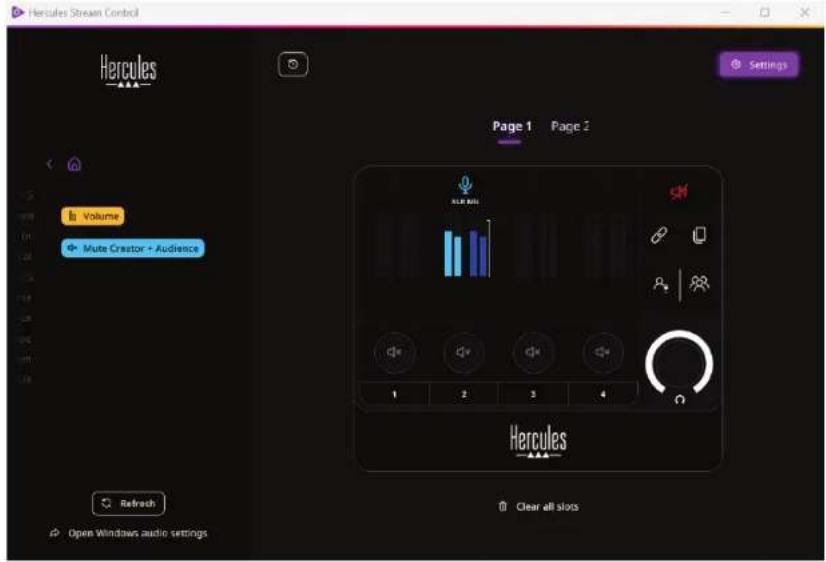 HERCULES STREAM 200 XLR - Csatorna hozzáadása a Hercules Stream 200 XLR-hez: - 2