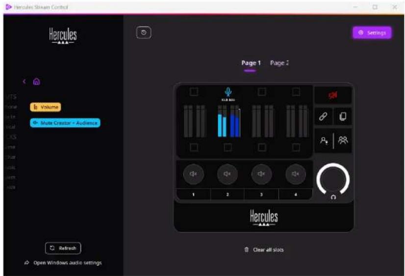 HERCULES STREAM 200 XLR - To add a channel to Hercules Stream 200 XLR: - 1