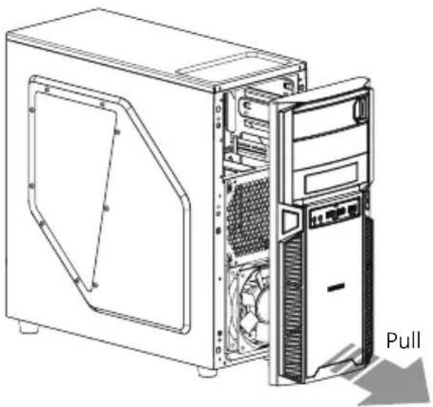 ZALMAN ZM-Z1 - 2) 3.5 Installation / 외부 3.5" 장착1) Front Cover R - 1