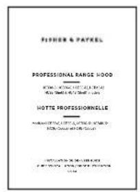 Fisher & Paykel HCB48-12N - WARNING! - 2