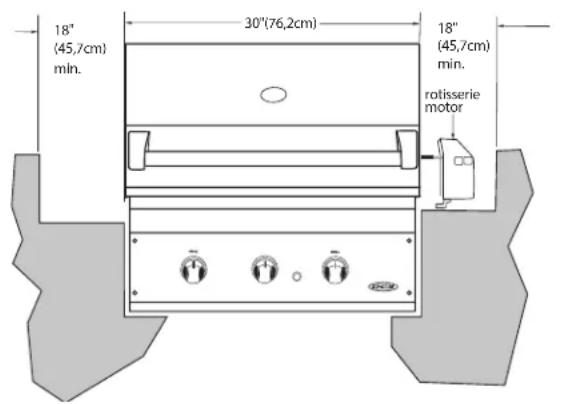 Fisher & Paykel BH1-30R-N - LOCATING GRILL/BUILT-IN CLEARANCES (ALL MODELS) - 1
