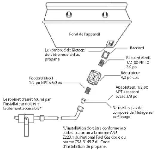 Fisher & Paykel BFGC-30BGD-L - BRANCHEMENT DU GAZ NATUREL : (CE TYPE DE CONNEXION DOIT ÊTRE EFFECTUÉ PAR UN TECHNICIEN CERTIFIÉ OU AUTORISÉ UNIQUEMENT.) - 1