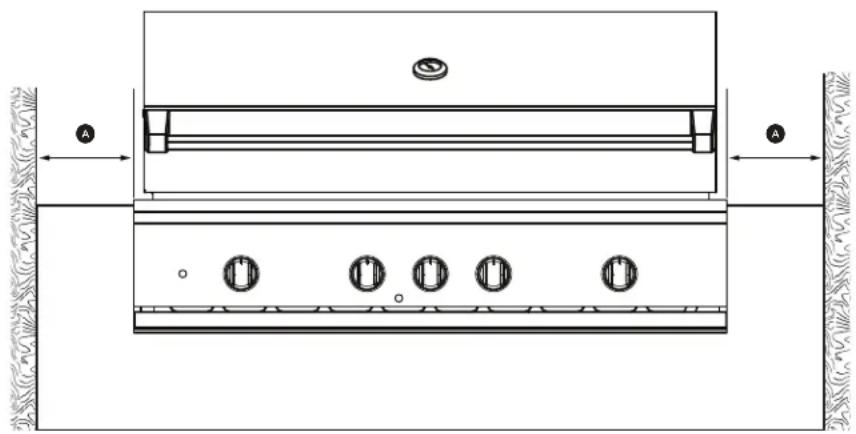 Fisher & Paykel BH1-48RS-N - Clearances to combustible construction\*\* - 1