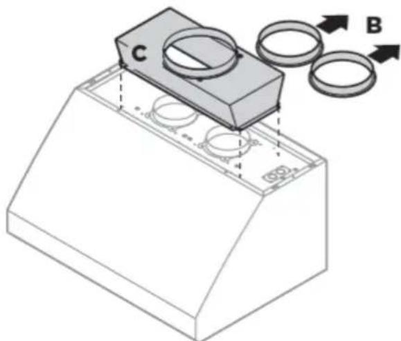 Fisher & Paykel HCB36-6N - Duct transition assembly - 1