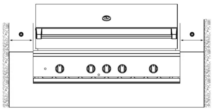 Fisher & Paykel BE1-36RC-N - Clearances to combustible construction\*\* - 1