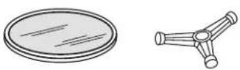 Fisher & Paykel CMOH30SS-3T - PLATEAU TOURNANT ET SUPPORT - 1