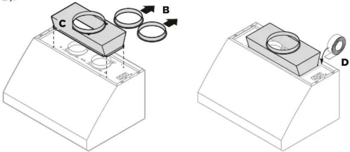 Fisher & Paykel HCB36-12N - Duct transition assembly - 1