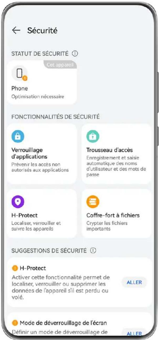 HUAWEI Nova 12i - Garder votre appareil sous clé avec Centre de sécurité - 1