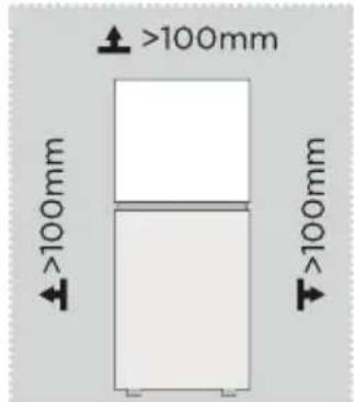 MIDEA MRT16D2BWW - Dimensions et dégagements - 1