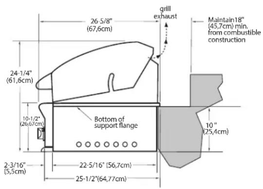 Fisher & Paykel BGC30-BQ-L - LOCATING GRILL/BUILT-IN CLEARANCES (ALL MODELS) - 2