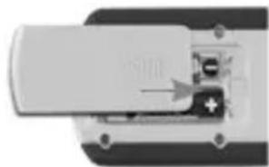 Laserliner Quadrum Compact - Einlegen der Batterien bei der Fernbedienung - 1