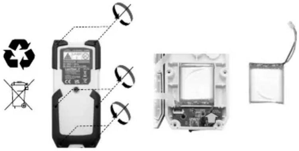 Laserliner LaserRange-Master Gi8 Pro - Manipularea accumulatorului litiu-ion - 3