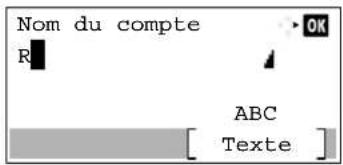Nom du compte R OK ABC Texte