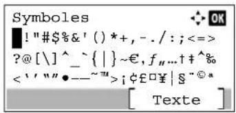 Symbols !"#$%&' () *+, -./:;<=> ?@[\]^_^{|}~€,f_{"...}†^% <''""•--~™>;¢£□¥|§"©* [ Texte ]