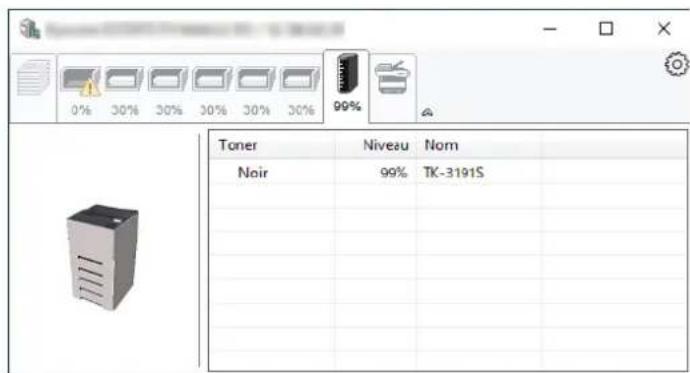 Toner Niveau Nom Noir 99% TK-3191S
