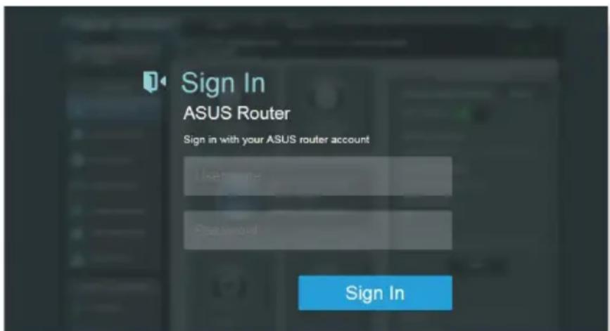 ASUS RT-BE58U - Pour vous connecter à l'interface de gestion : - 1
