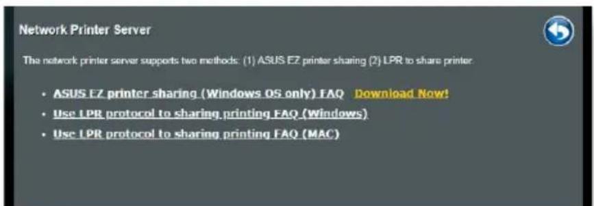 ASUS RT-BE58U - Pour partager une imprimante avec EZ Printer : - 1