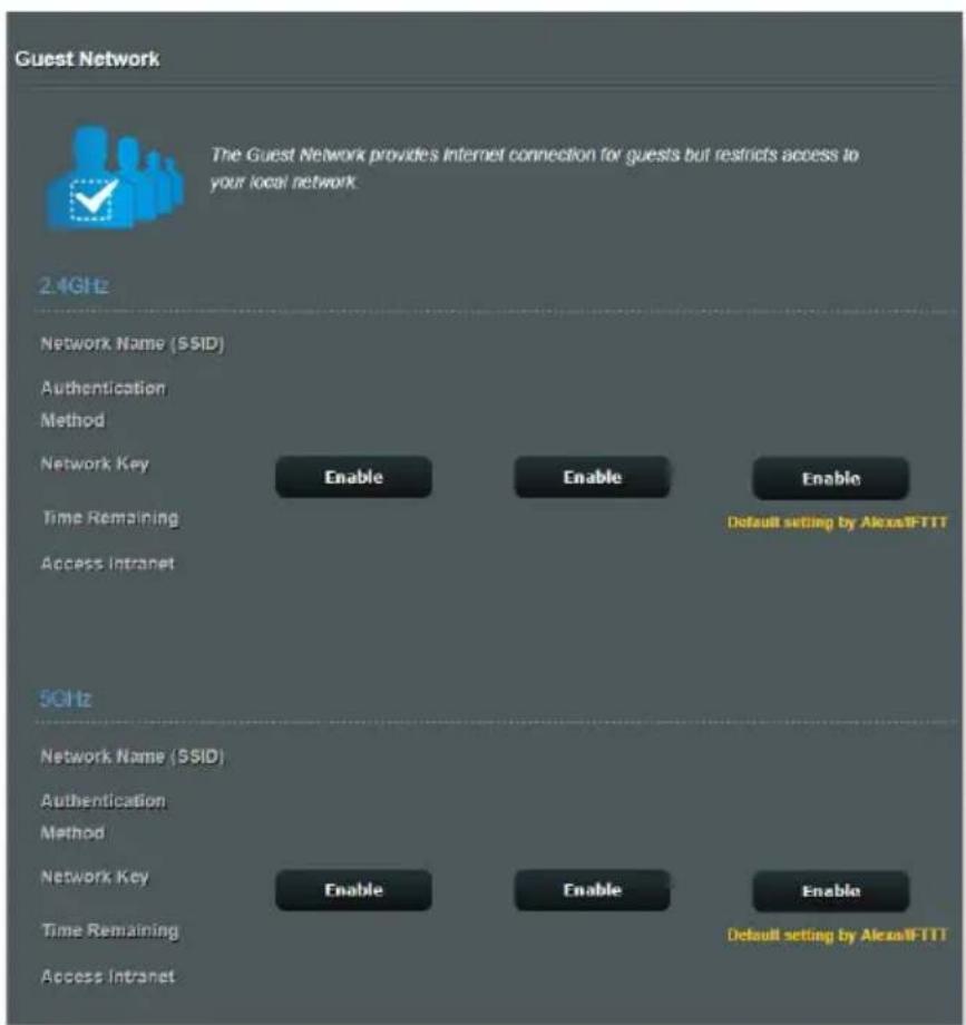 ASUS RT-BE58U - Pour créer un réseau invité : - 1