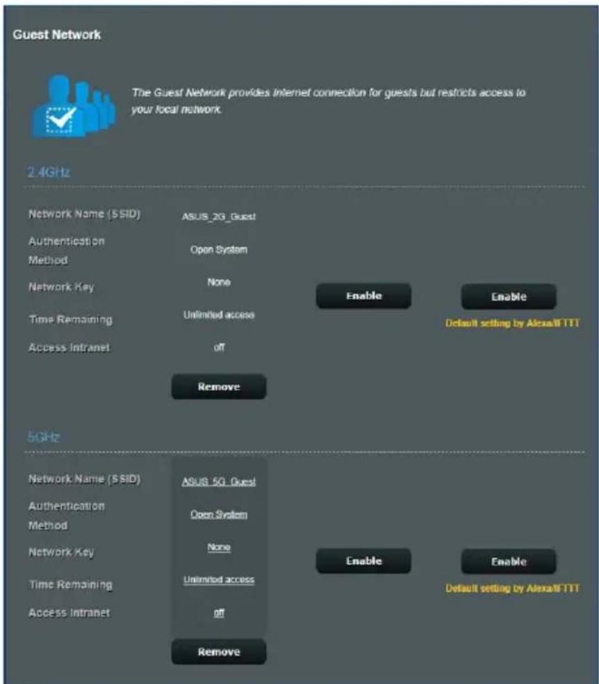 ASUS RT-BE58U - Pour créer un réseau invité : - 2