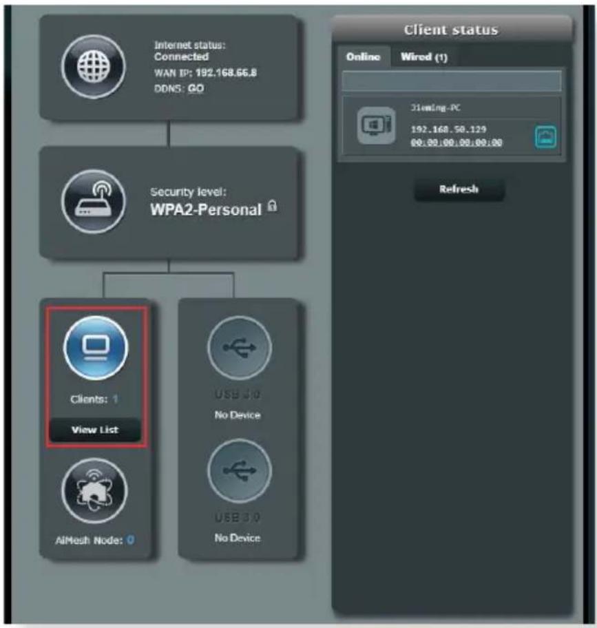 ASUS RT-BE58U - Gérer les clients du réseau - 1