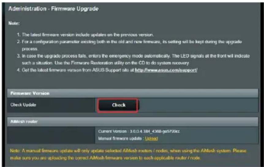 ASUS RT-BE58U - Mettez à jour le firmware. - 1