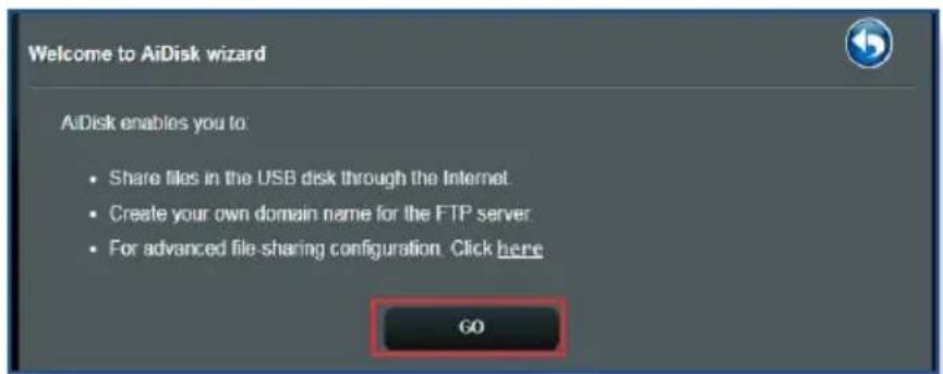 ASUS RT-BE58U - Pour utiliser AiDisk : - 1
