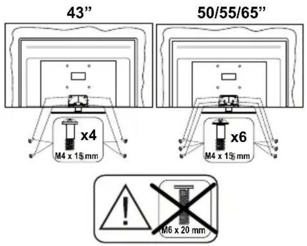 PANASONIC TB-65W63AE9 - Montage du socle - 3