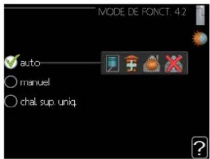 MODE DE FONCT. 4.2 auto ○ manuel ○ chal. sup. uniq.