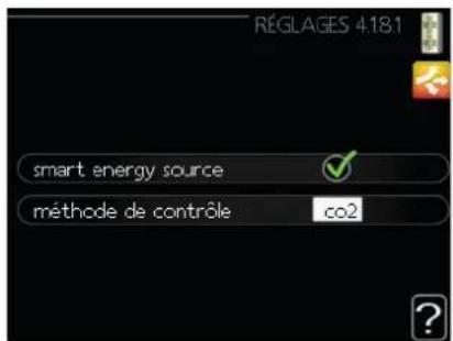 RéGLAGES 4.18.1 smart energy source méthode de contrôle co2