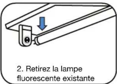 V-TAC VT-1607 - Installation & Remplacement d'une lampe fluorescente (circuit simple à ballast magnétique) - 3