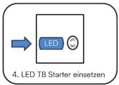 V-TAC VT-152 - Installation und Austausch der Leuchtstofflampe (einzelner magnetischer Vorschaltkreis) - 5