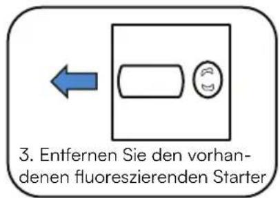 V-TAC VT-152 - Installation und Austausch der Leuchtstofflampe (einzelner magnetischer Vorschaltkreis) - 4