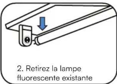 V-TAC VT-152 - Installation & Remplacement d'une lampe fluorescente (circuit simple à ballast magnétique) - 3