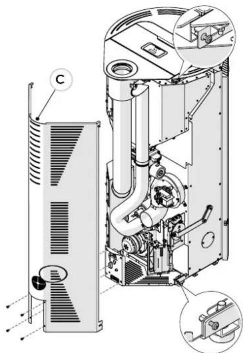 Palazzetti Ecofire Vivienne 12 US - Smontaggio schienale - 1
