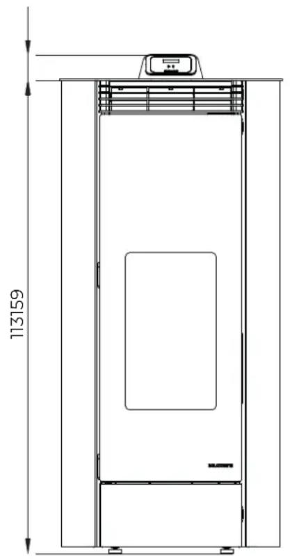 Palazzetti Ecofire Nina 8 air - Dimensions - 1