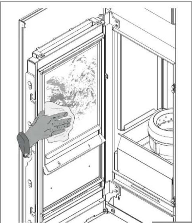 Palazzetti Ecofire Nina 8 air - Cleaning the glass - 2