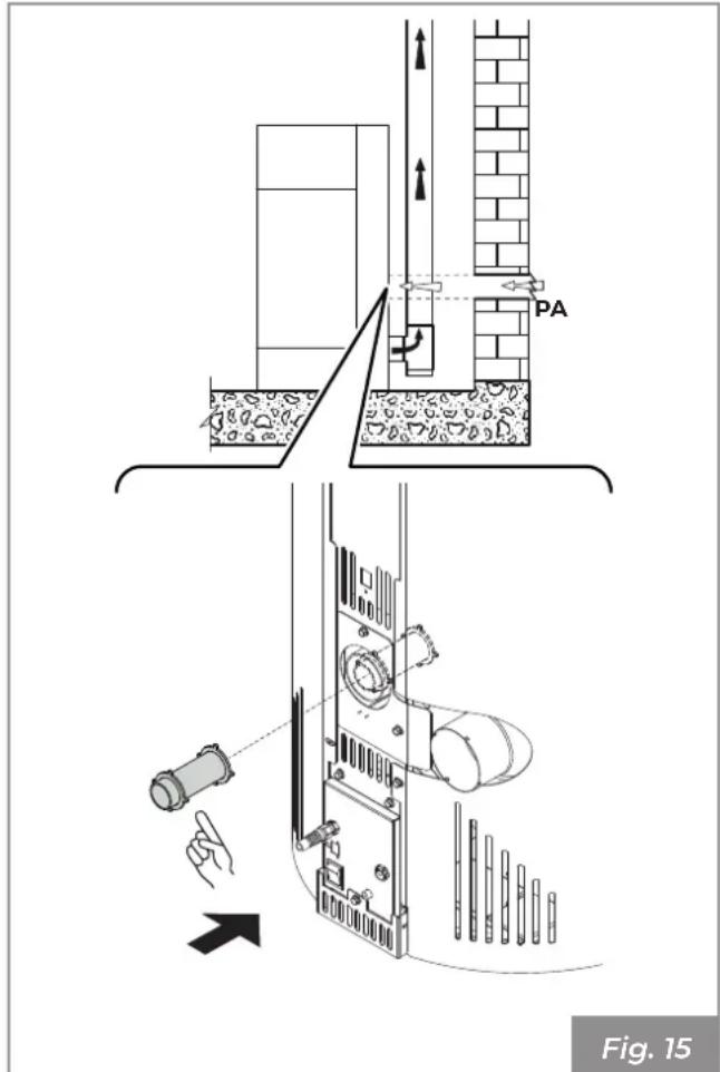 Palazzetti Ecofire Melita - Prélèvement de l'air de combustion dans l'environnement - 1