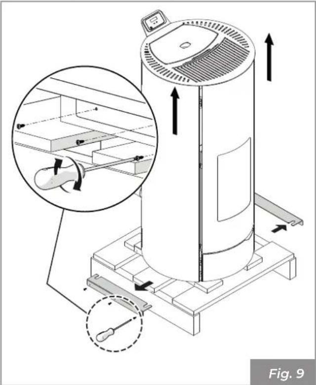 Palazzetti Ecofire Melita - - Enlèvement de la palette de transport - 1