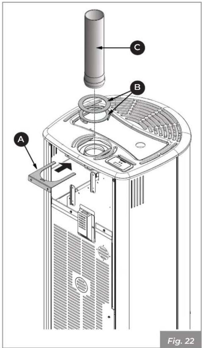 Palazzetti Ecofire Marianne 9 air - Tubo monoparete e ripresa aria in ambiente - 1