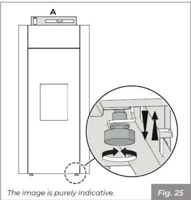 Palazzetti Ecofire Marianne 9 air - Levelling of the appliance - 1