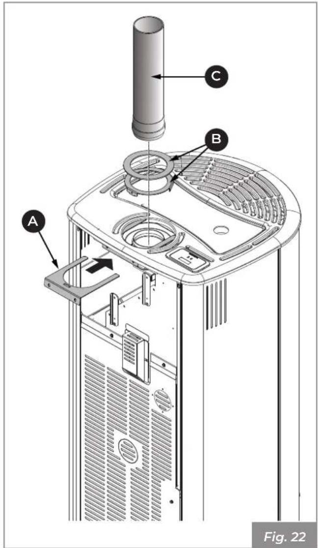 Palazzetti Ecofire Marianne 9 air - Tubo de una pared simple y toma de aire en el ambiente - 1