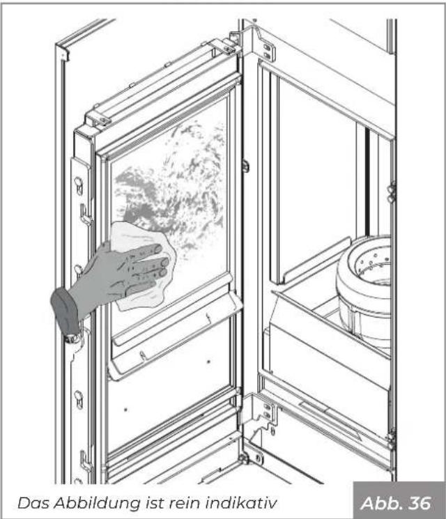 Palazzetti Ecofire Marianne 9 air - Reinigung des Glases - 2