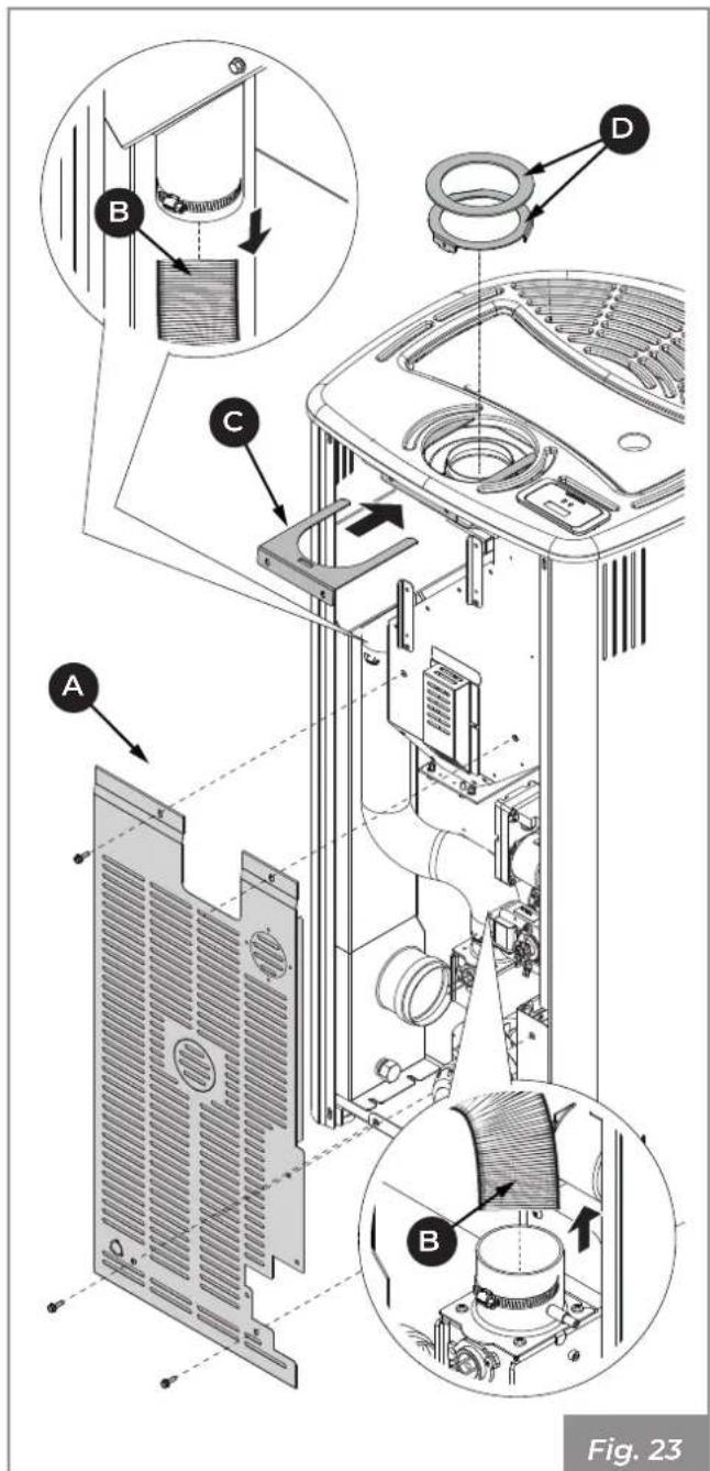 Palazzetti Ecofire Marianne 9 air - Single wall pipe and outside air intake - 1
