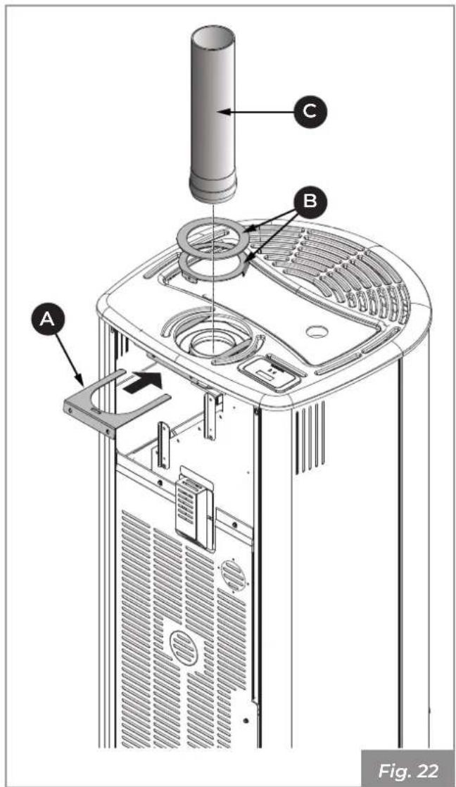 Palazzetti Ecofire Marianne 9 air - Tube à simple paroi et prise d'air dans la pièce - 1