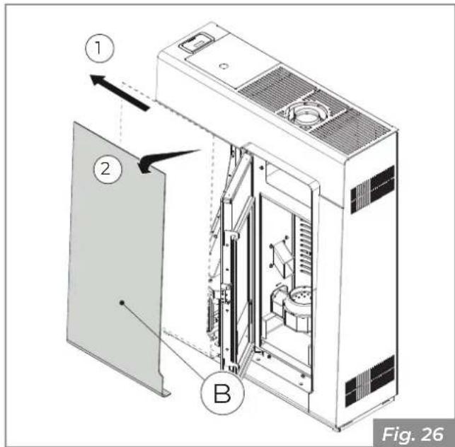 Palazzetti Ecofire Michelle 8 air - Single wall pipe and air intake connected to the outside - 2