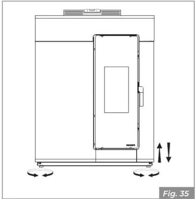 Palazzetti Ecofire Michelle 8 air - Levelling of the appliance - 1
