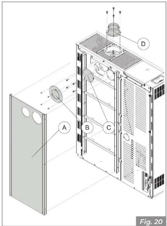 Palazzetti Ecofire Michelle 8 air - Rear smoke outlet - 1